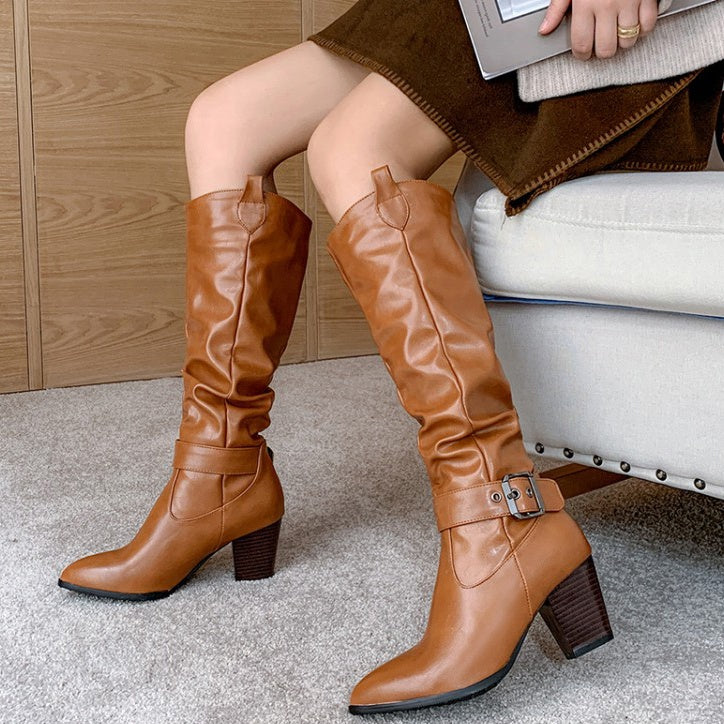 Orthoea Pro™ Bottines à talons hauts et épais pour femmes